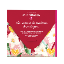 Duo de cœurs croustillants noir et lait