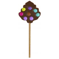 La sucette sapin chocolat lait lentilles colorées