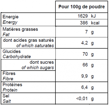 Chocolat en poudre aromatisé orange Monbana - 250g - Joigny et le