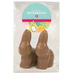 Duo de lapins chocolat au lait