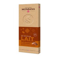 Tablette chocolat lait cœur coulant caramel