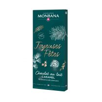 Tablette "Joyeuses fêtes" chocolat lair caramel