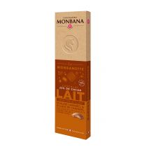 Monbanette chocolat au lait fourrée praliné noisettes aux éclats de caramel d’Isigny (AOP)