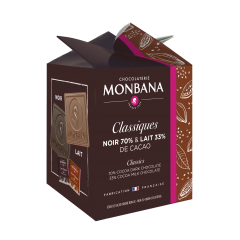 Minibox 24 carres Lait Noir Monbana 95g