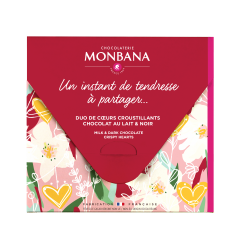 Duo de cœurs croustillants noir et lait