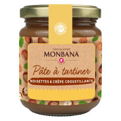 Pâte à tartiner noisette et crêpe croustillante