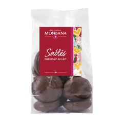 Sablés enrobés de chocolat au lait