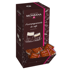 La boîte distributrice de 200 carrés lait 33% de cacao