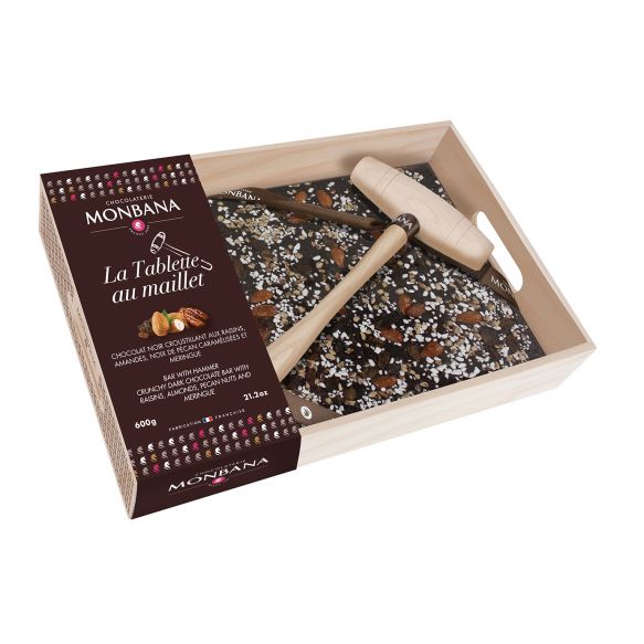 Coffret cadeau chocolat noir Monbana, biscuits et gourmandises