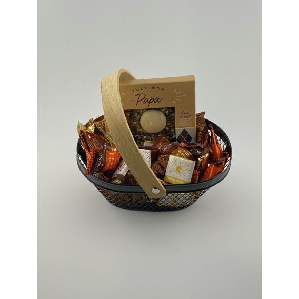 Coffret gourmand - chocolat noir, au lait et biscuits